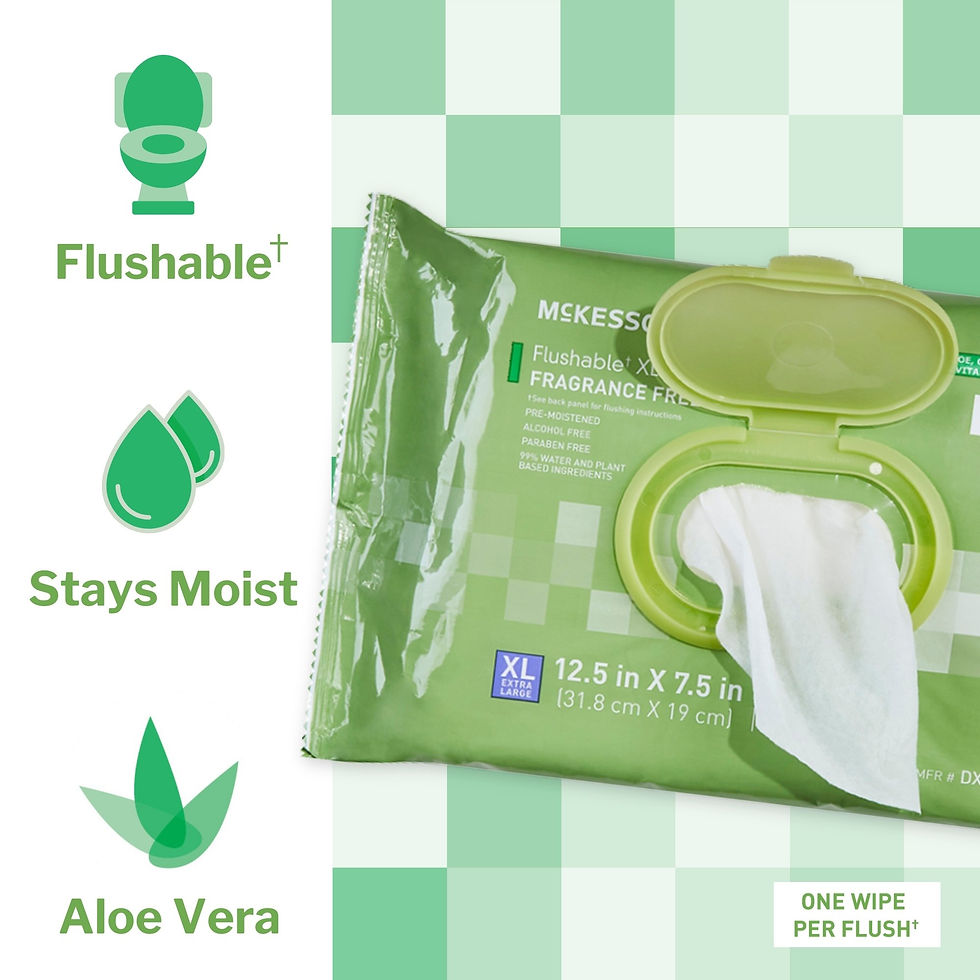 McKesson Flushable* Wet Wipes XL - Unscented, 96 Wet Wipes per Pack - MCK-1241747_mktg_.jpg