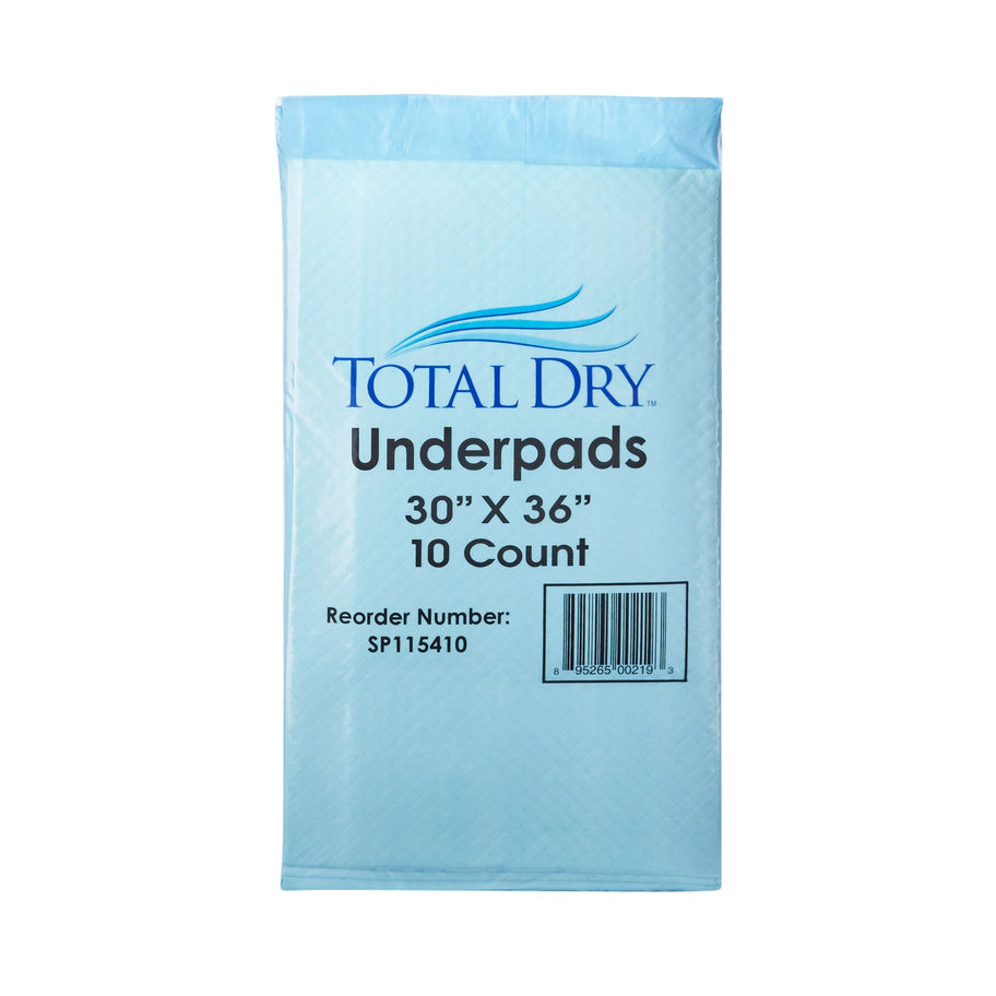 TotalDry™ Incontinence Underpads, Heavy Absorbency, Blue, 30 x 36 Inch - MCK-975701_front.jpg