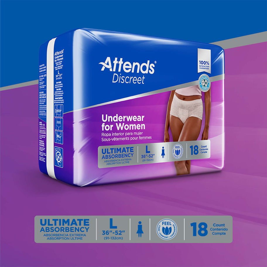 Attends® Discreet Women's Underwear, Level 5, Large - MCK-1039111_mktg.jpg