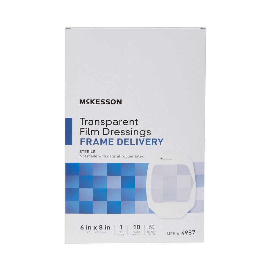 McKesson Octagonal Dressing with Frame-Style Delivery, 6 x 8 Inch, Transparent - MCK-886410_pkgfront2.jpg