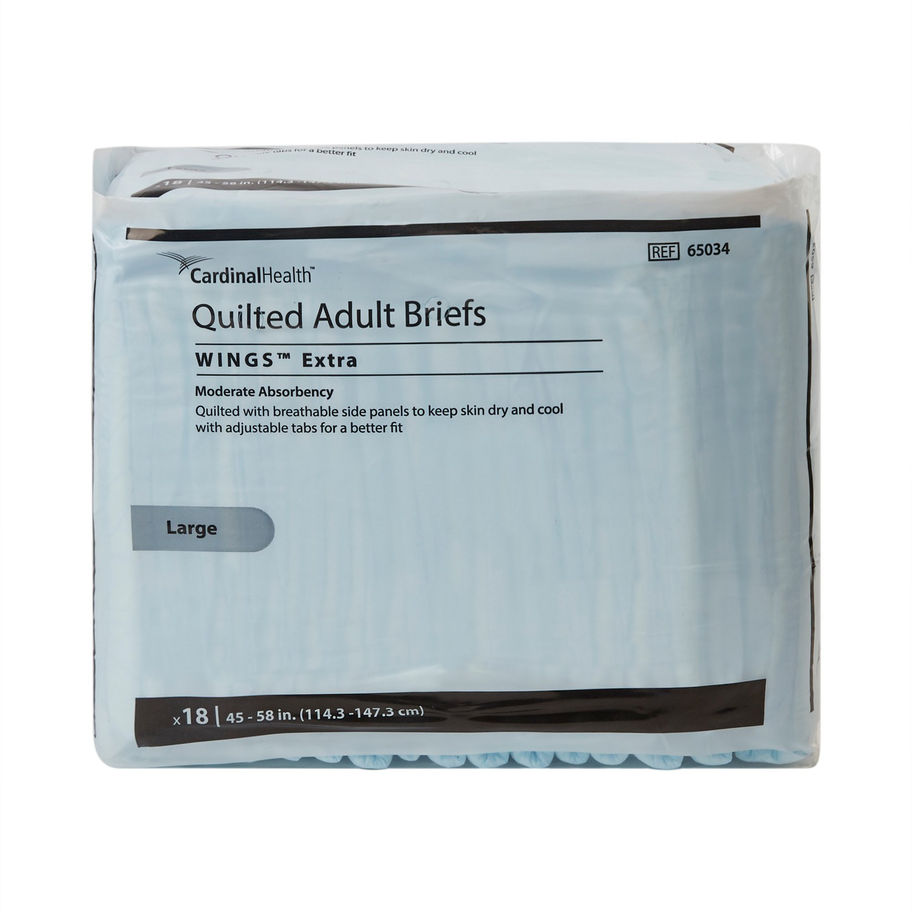 Simplicity Unisex Adult Incontinence Briefs, Moderate Absorbency, Large, Blue - MCK-849690_pkgfront.jpg