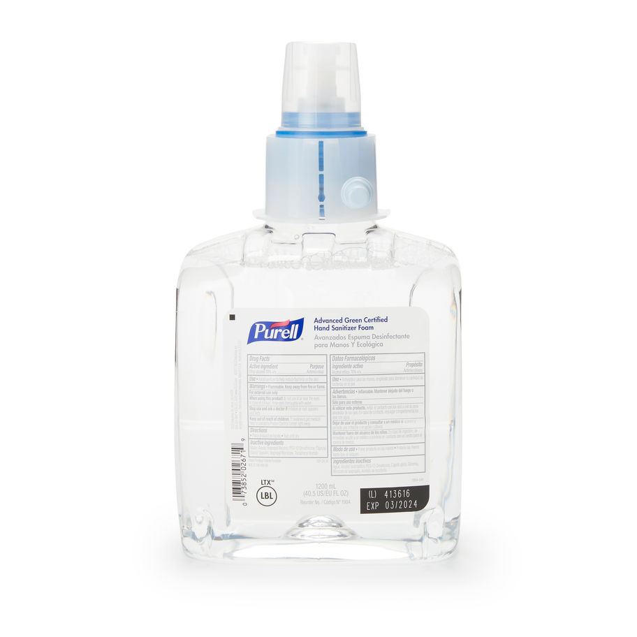 Purell® Advanced Foaming Hand Sanitizer 1200 mL Dispenser Refill Bottle - MCK-808192_front.jpg
