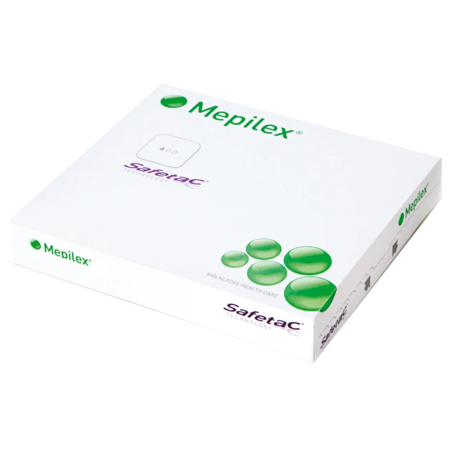 Mepilex® Silicone Adhesive without Border Silicone Foam Dressing, 8 x 8 Inch - MCK-712212_pkgright.jpg