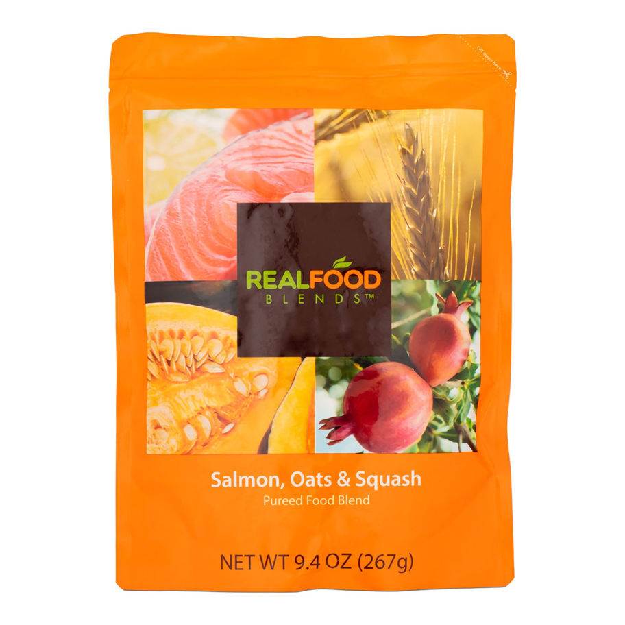 Real Food Blends™ Salmon, Oats & Squash Puree for Tube Feeding, 9.4-ounce pouch - MCK-979851_pkgfront_.jpg