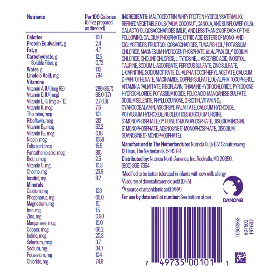 Pepticate™ Hypoallergenic Infant Formula, 13.2-ounce can - MCK-1251155_facts.jpg
