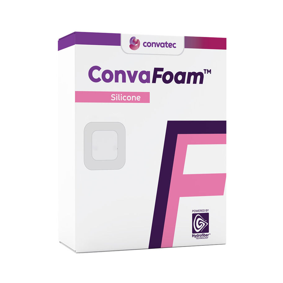 Foam Dressing ConvaFoam™ Silicone 5-1/2 X 8 Inch With Border Film Backing Silicone Adhesive Multisite Sterile - MCK-1224505_pkgleft.jpg