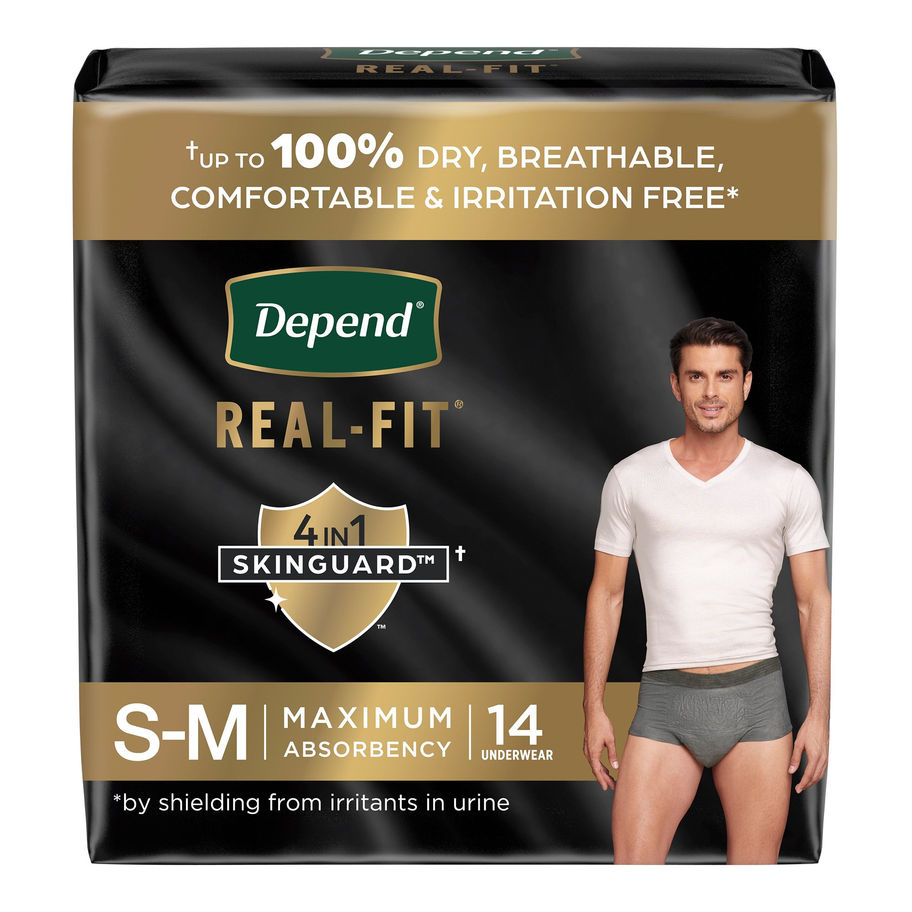 Depend® Real Fit® Underwear for Men, Small/Medium - MCK-1246165_pkgfront.jpg