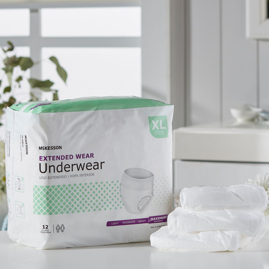 McKesson Extended Wear Maximum Absorbency Underwear, Extra Large - MCK-1123840_ls.jpg