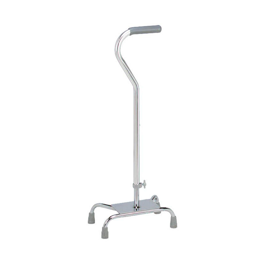 Carex® Offset Quad Cane with Large Base, Silver - MCK-166977_1.jpg