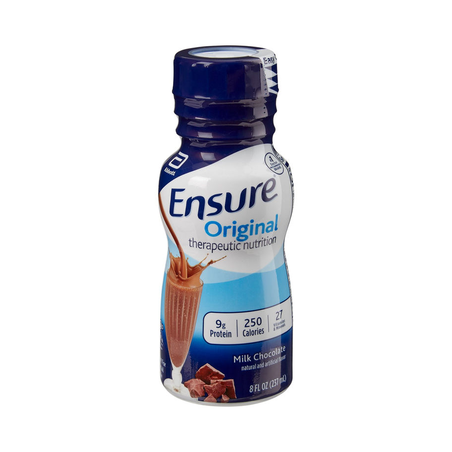 Ensure® Original Therapeutic Nutrition, Chocolate, 8-ounce Bottle - MCK-518428_front.jpg