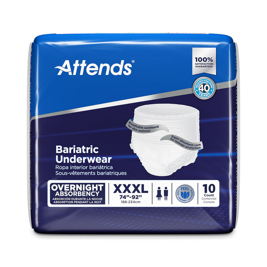 Attends® Bariatric Ultimate Absorbent Underwear, 3X-Large - MCK-1184056_pkgfront.jpg