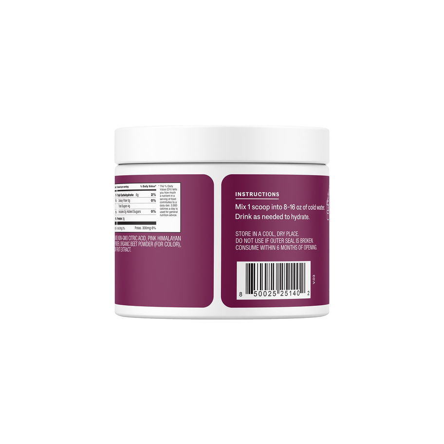Cure Electrolyte Drink Mix, Berry Pomegranate, 7.2-ounce Jar - MCK-1251376_back.jpg