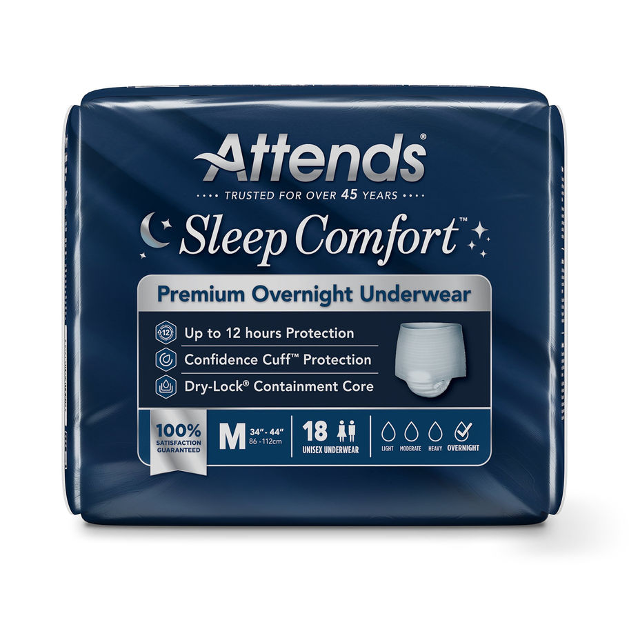 Attends® Sleep Comfort Premium Overnight Underwear, Medium, 24 – 44 Inches - MCK-1279247_pkgfront.jpg