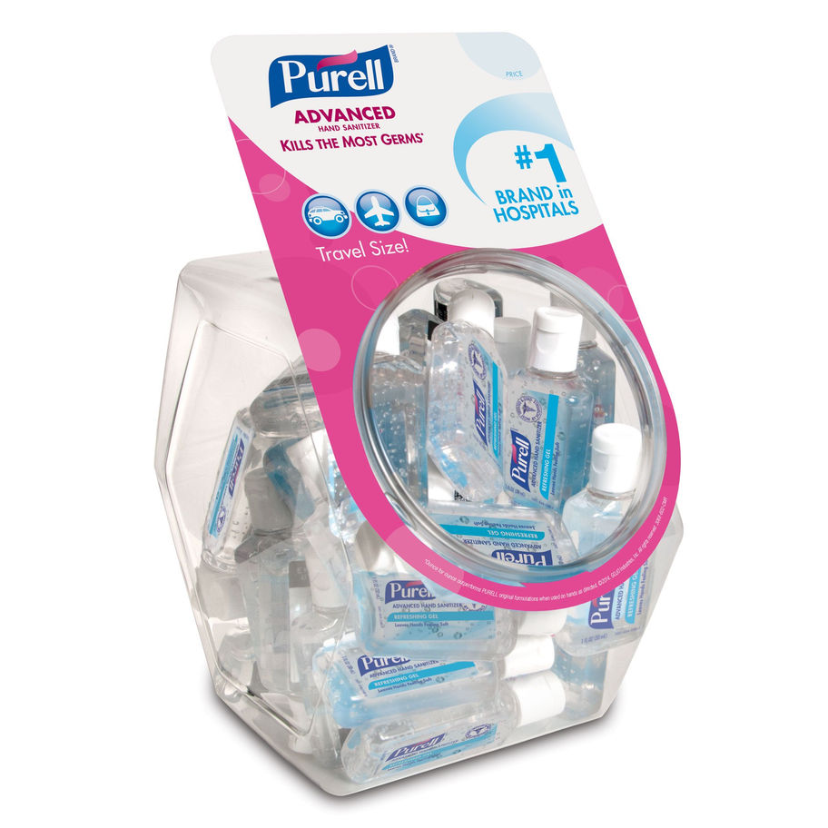 Purell® Advanced Travel Size Hand Sanitizer Bowl with 36 1-ounce Bottles - MCK-860536_left.jpg