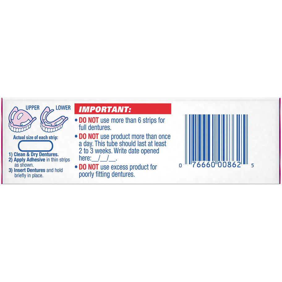 Fixodent Original Denture Adhesive Cream, 0.75 Oz - MCK-824216_pkgback.jpg