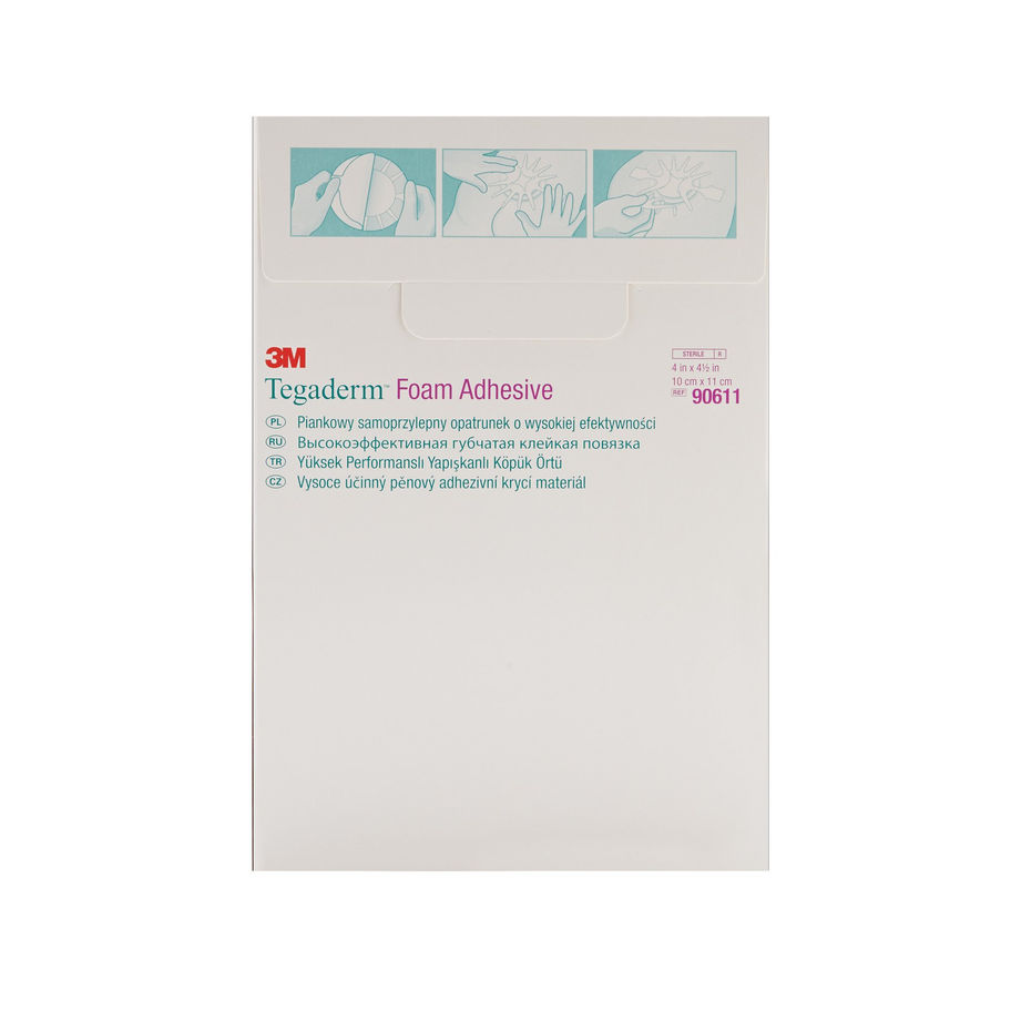 3M™ Tegaderm™ High-Performance Foam Dressing Adhesive, 4 x 4½ Inch - MCK-465141_facts.jpg