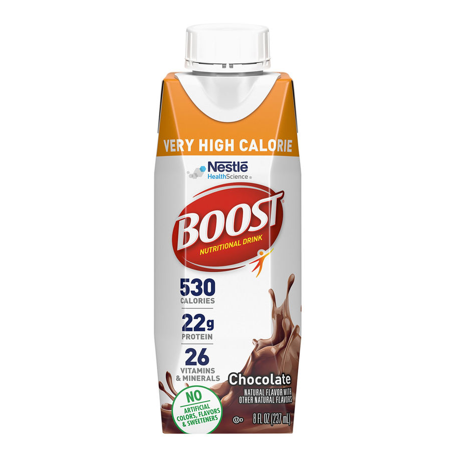 Boost® Very High Calorie Chocolate Nutritional Drink, 8-ounce carton - MCK-1212300_front2.jpg