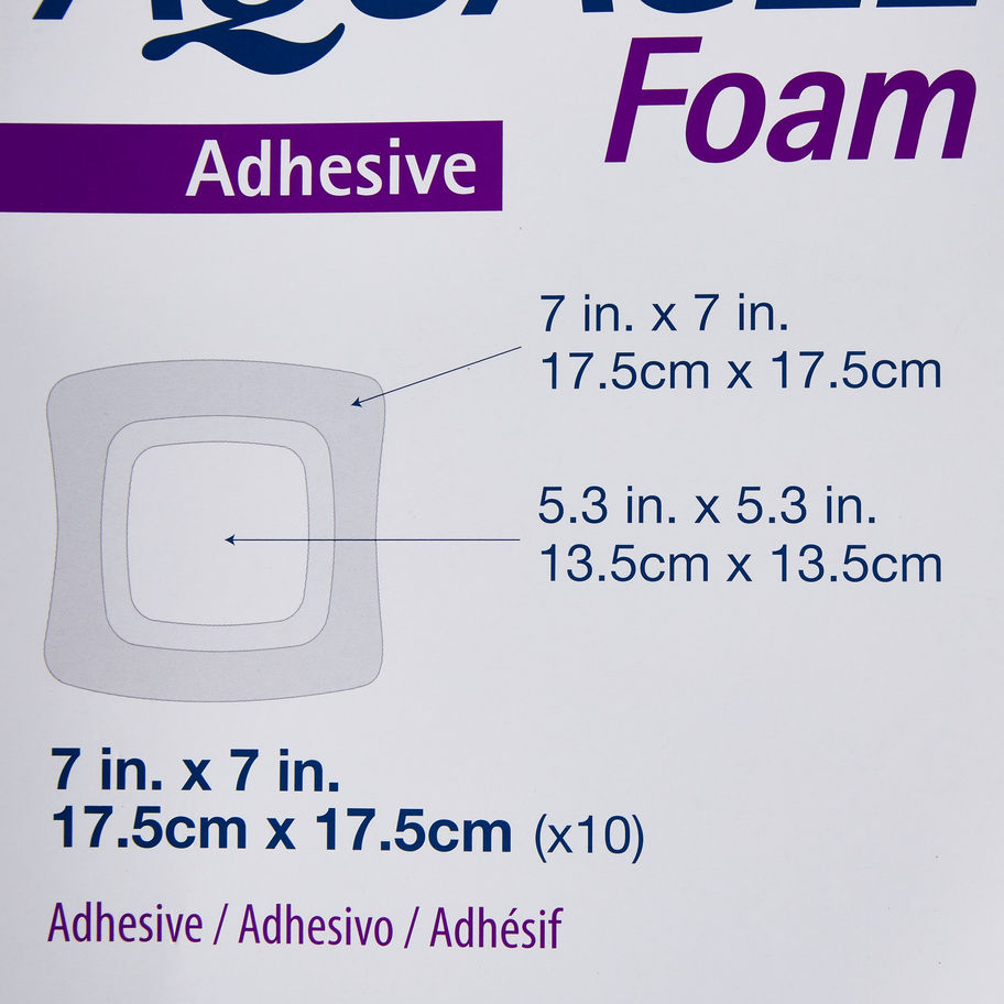 Aquacel® Silicone Adhesive with Border Silicone Foam Dressing, 7 x 7 Inch - MCK-802595_size.jpg