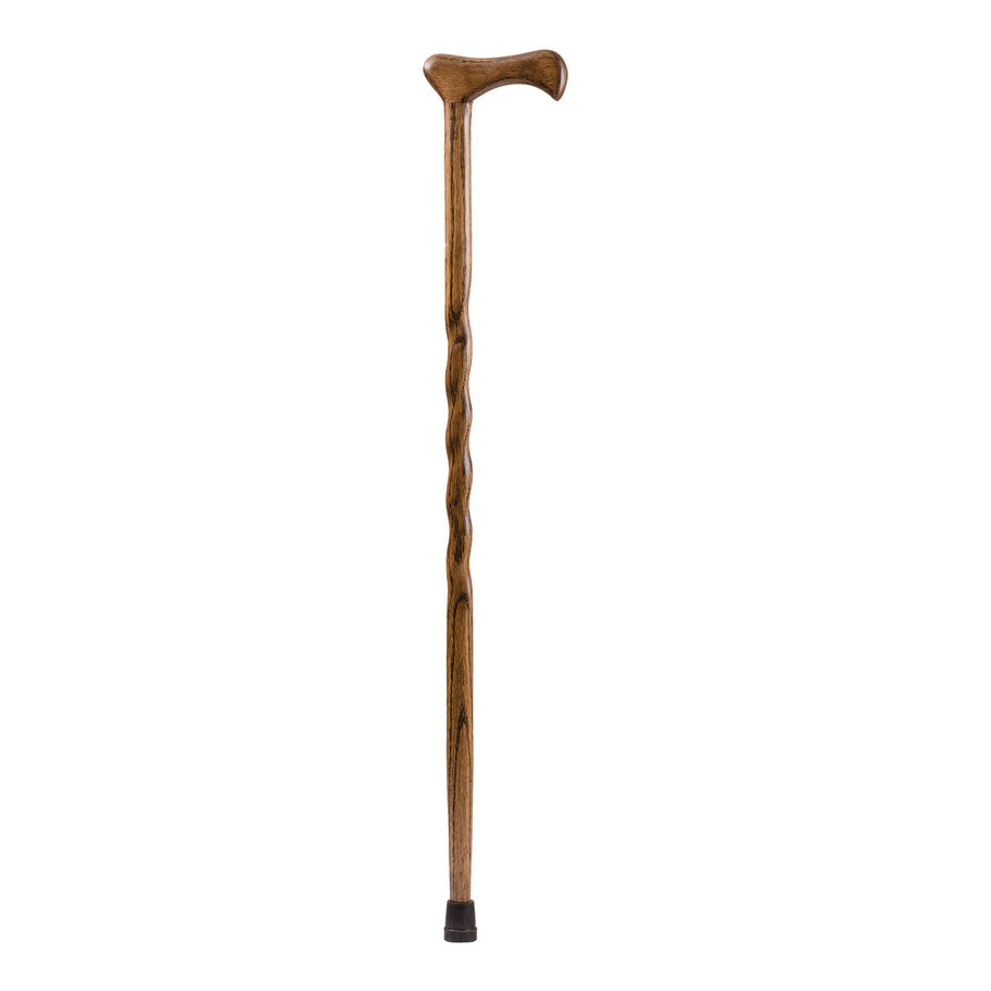 Brazos™ Twisted Oak Cane with T-Handle, 37-Inch Height, Brown - MCK-1055943_side.jpg