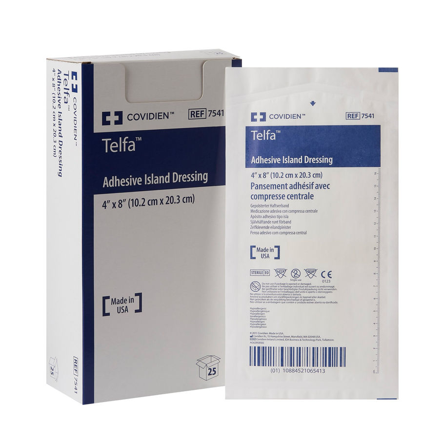 Telfa™ White Adhesive Dressing, 4 x 8 Inch - MCK-314018_ppkgleft.jpg