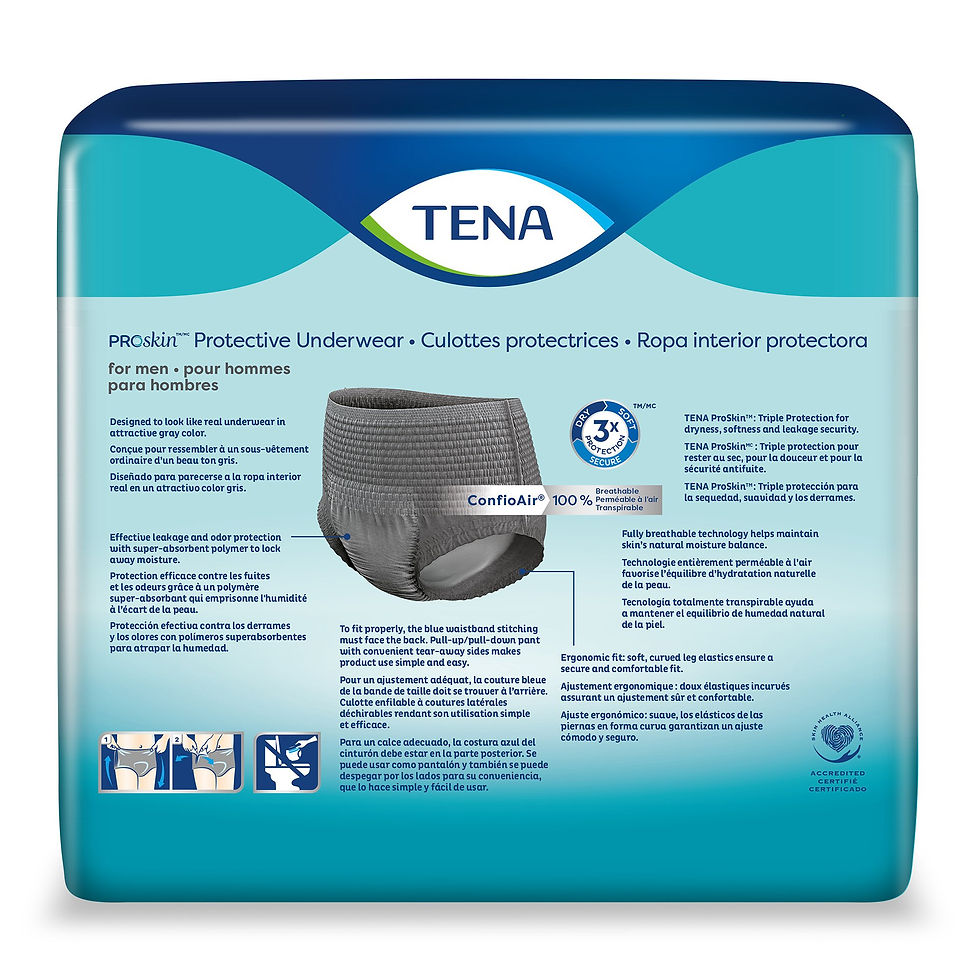 Tena® ProSkin™ Maximum Absorbent Underwear for Men, Medium - MCK-1135410_pkgback.jpg