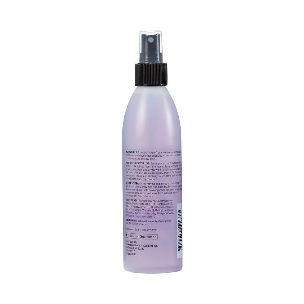 McKesson Rinse-Free Perineal Wash, Fresh Scent, 8 oz. - MCK-877029_facts.jpg