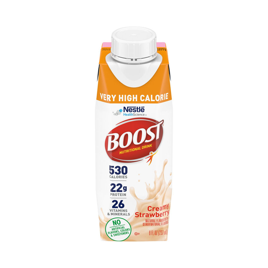 Boost® Very High Calorie Strawberry Nutritional Drink, 8-ounce Carton - MCK-1178505_front.jpg