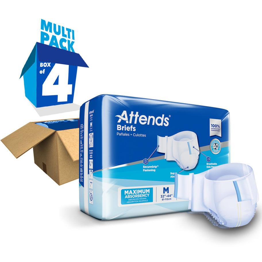 Attends® Briefs, Adult, Medium, Heavy Absorbency, Disposable, White - MCK-955303_cs_ppkg.jpg