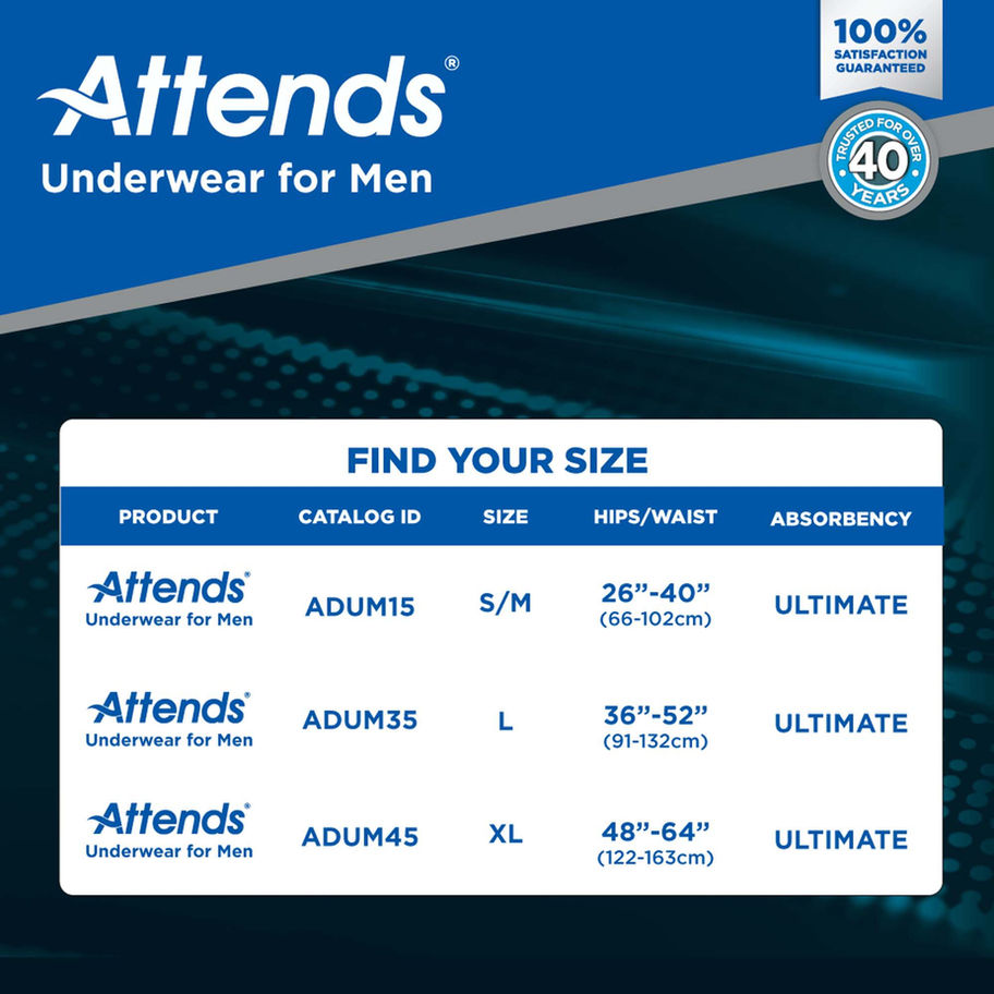Attends® Discreet Men's Underwear, Level 5, Large - MCK-1039114_sizechart.jpg