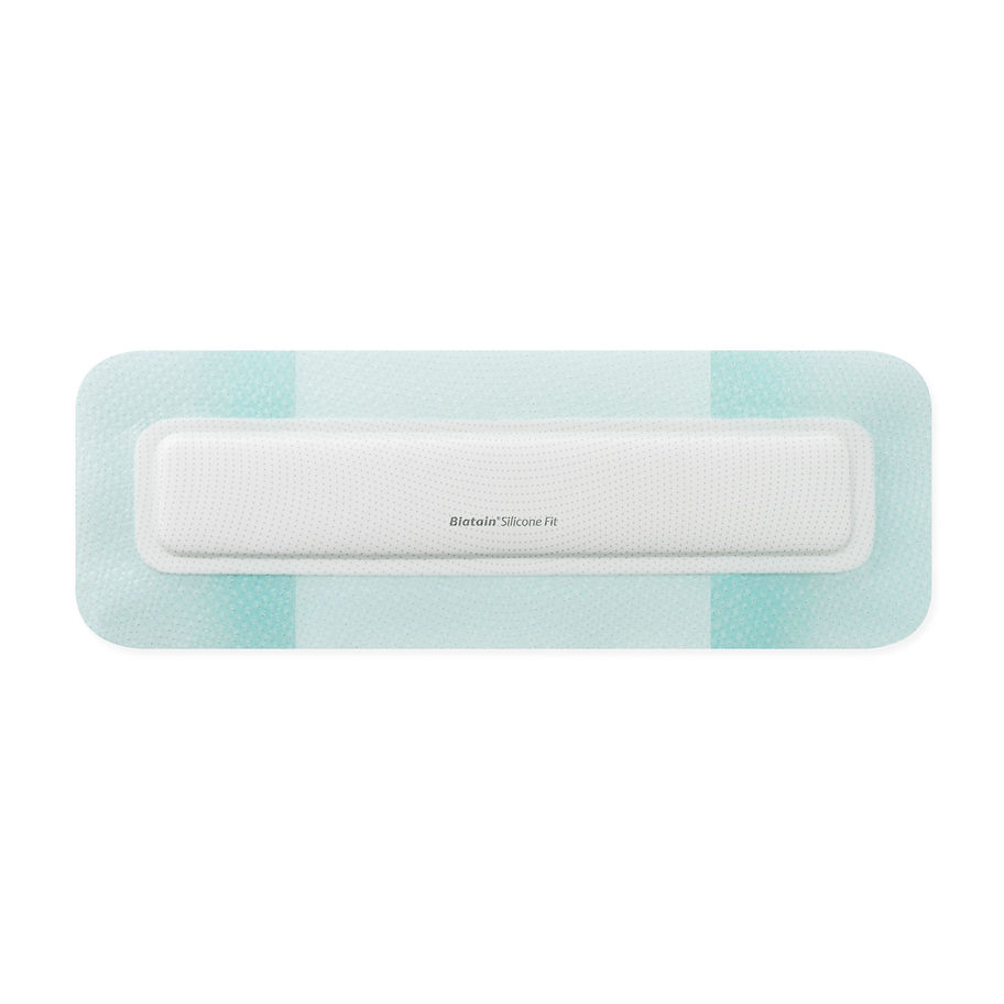 Silicone Foam Dressing Biatain® Silicone Fit 4 X 12 Inch With Border Film Backing Silicone Adhesive Rectangle Sterile - MCK-1251048_front.jpg