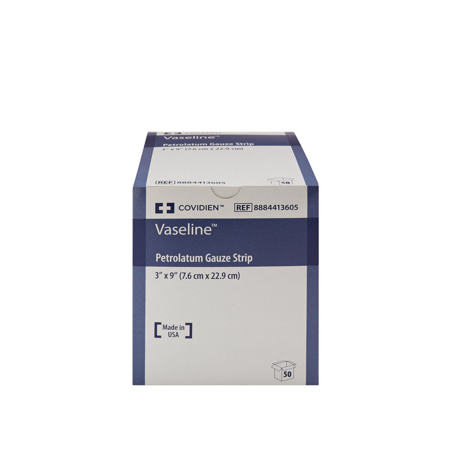 Vaseline™ Petrolatum Impregnated Dressing, 3 x 9 Inch - MCK-163164_pkgfront.jpg