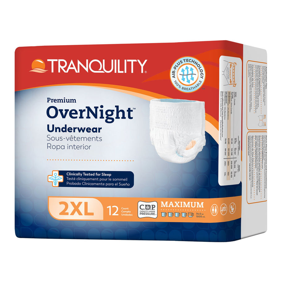 Tranquility Premium OverNight Disposable Absorbent Underwear, 2XL - MCK-813408_pkgright.jpg