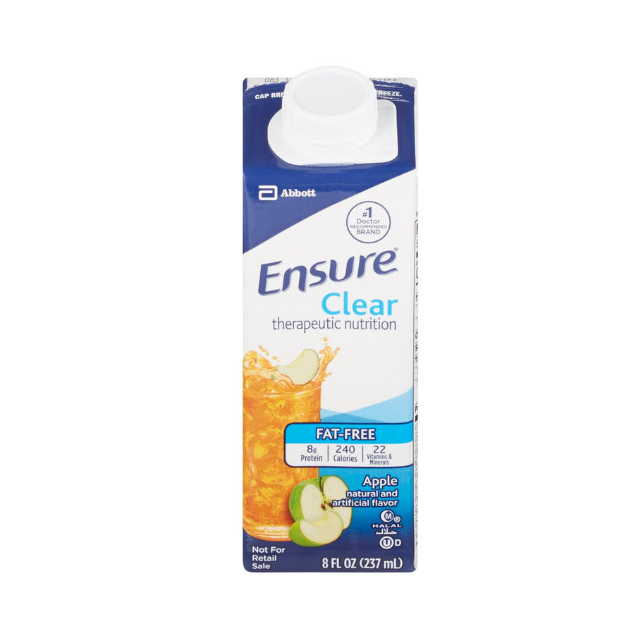 Ensure® Clear Therapeutic Nutrition, Apple, 8-ounce carton - MCK-1048229_front.jpg