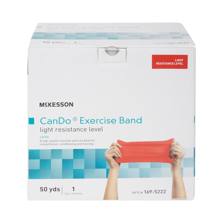 McKesson Exercise Resistance Band, Red, 5 Inch x 50 Yard, Light Resistance - MCK-1073311_pkgfront.jpg
