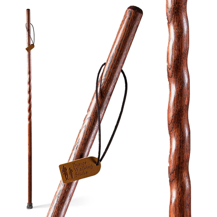 Brazos™ Twisted Oak Trekker Handcrafted Walking Stick, Red, 55-Inch - MCK-1237886_pdet3.jpg