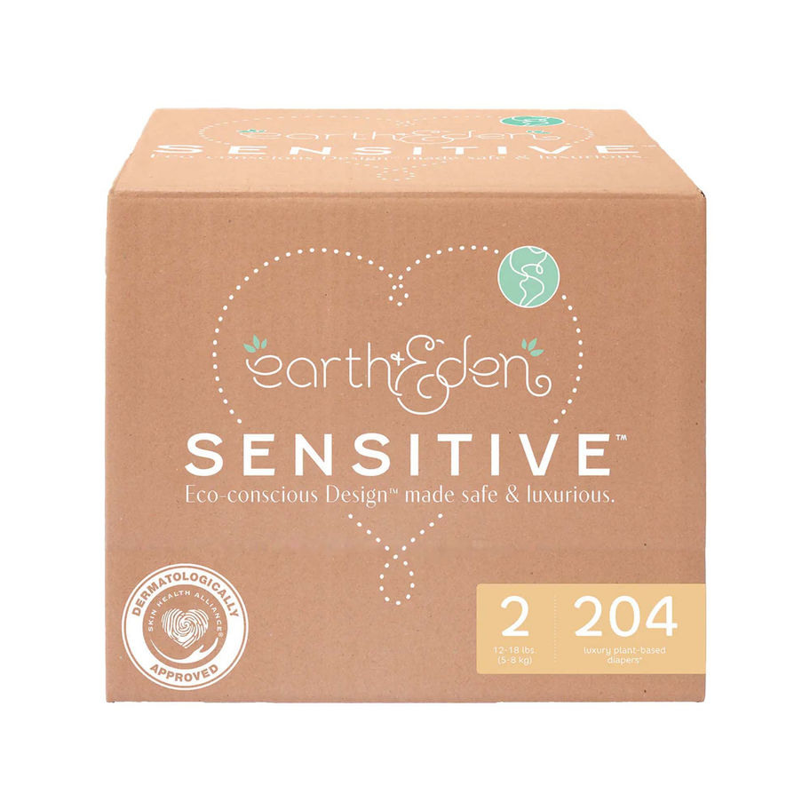 Earth & Eden Sensitive Baby Diapers, Size 2 for Babies Weighing 12 – 18 lbs. - MCK-1279887_pkgfront_.jpg