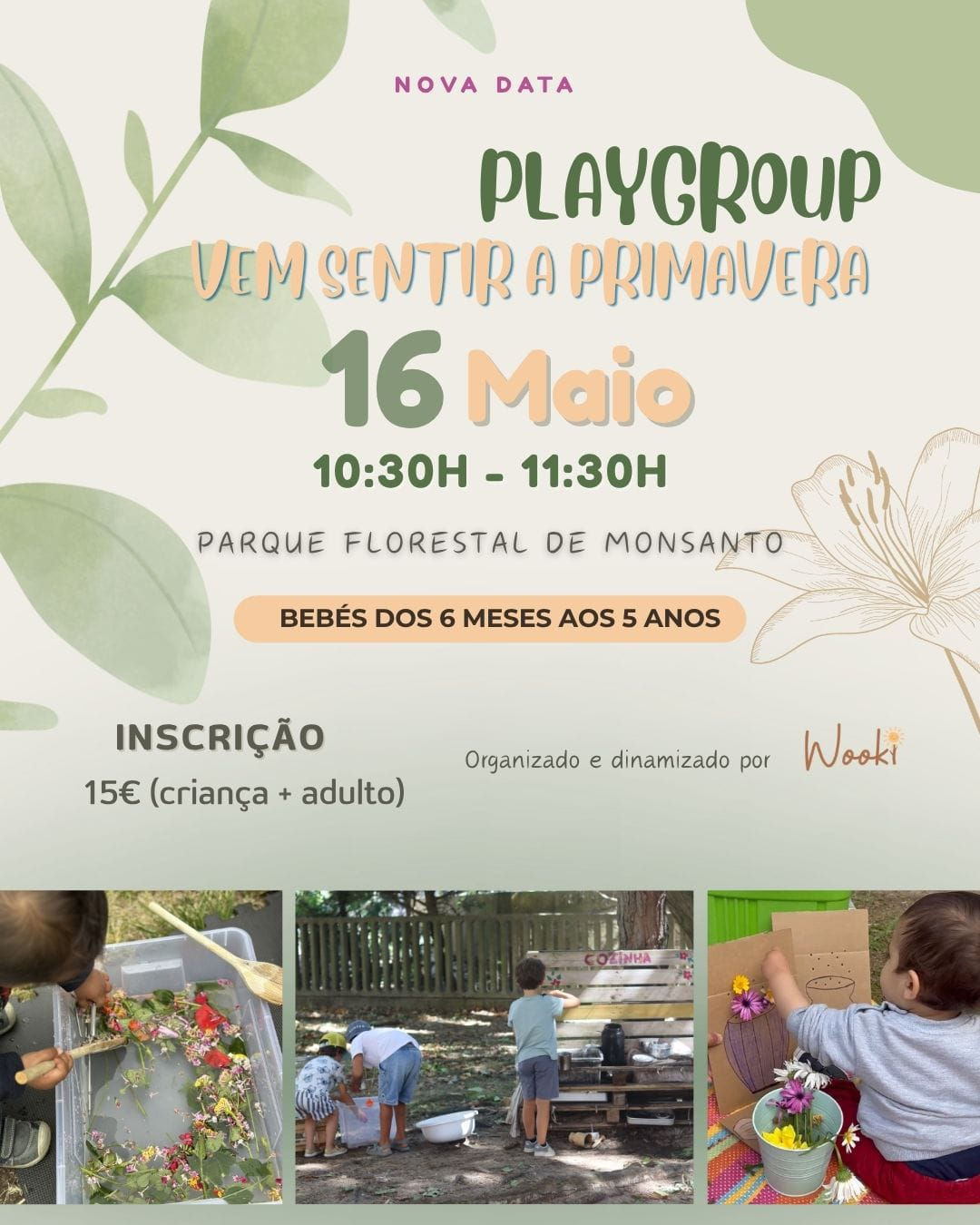Playgroup Sensorial Vem Sentir a Primavera