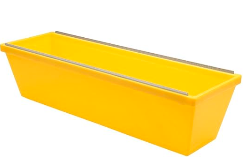 Plastic Drywall Mud Pan with Steel Scraping Bar 12 Inch (Edward Tools)