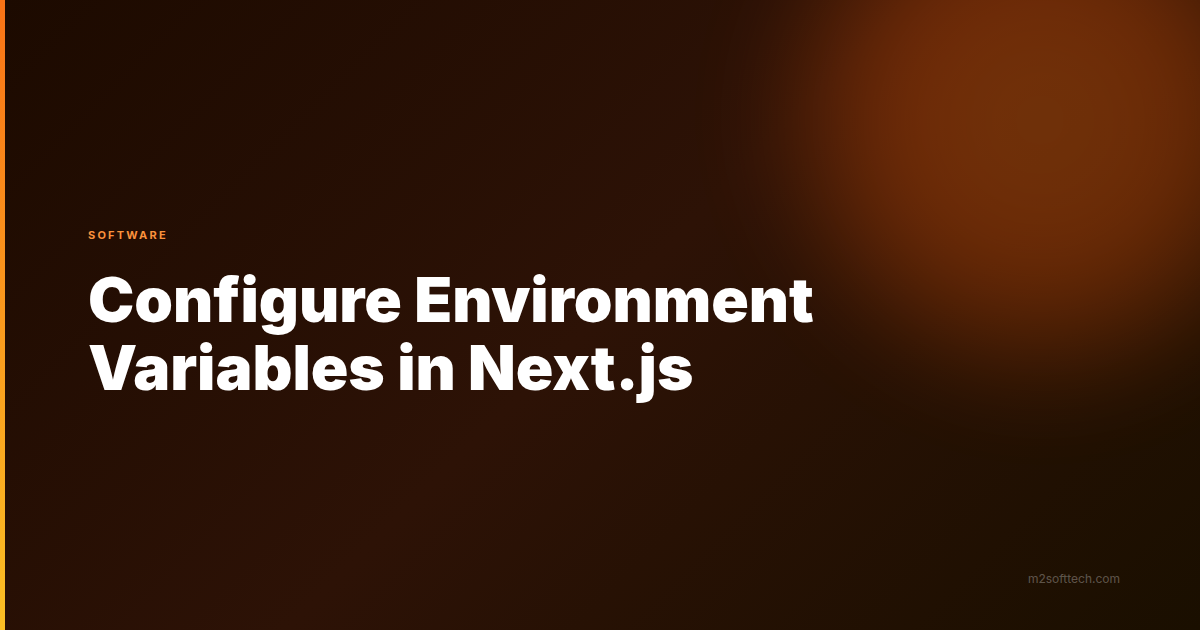 How to Configure Environment Variables in Next.js