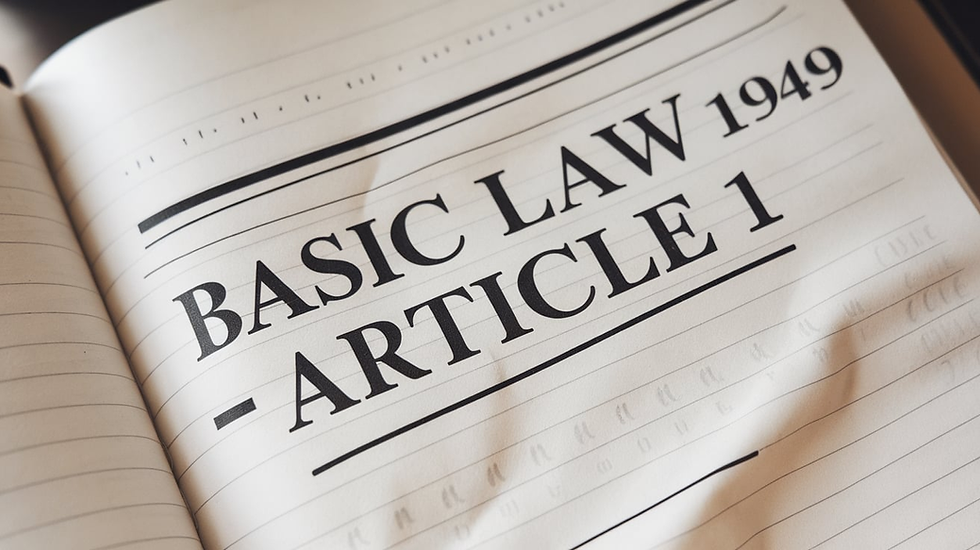Basic Law 1949 | Article 1