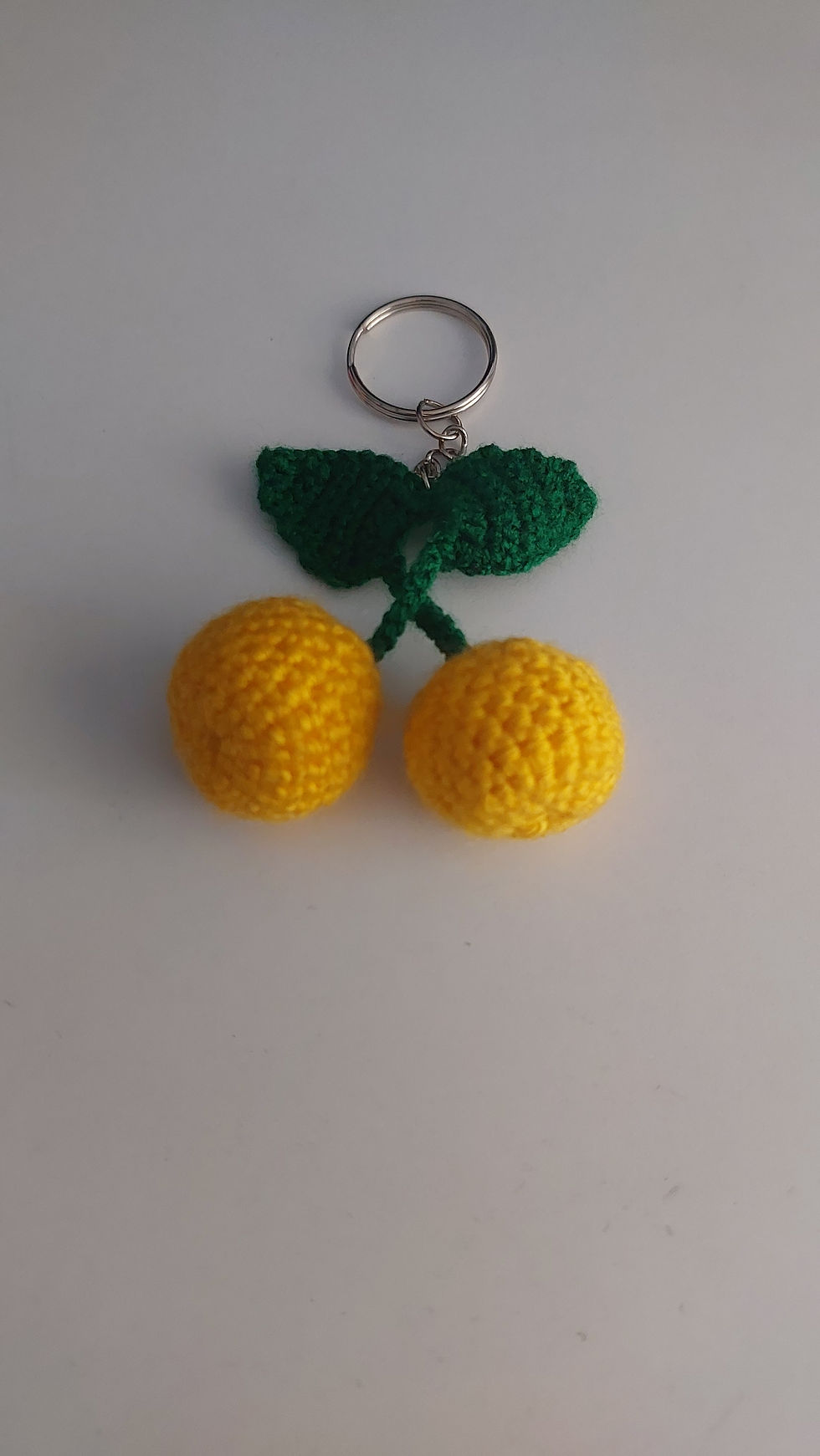 Amigurumi Kiraz Anahtarlık (Sarı-Yeşil)