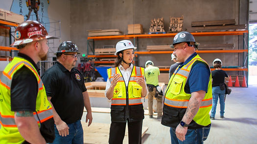 Photo of Sharlett with Construction unionizers