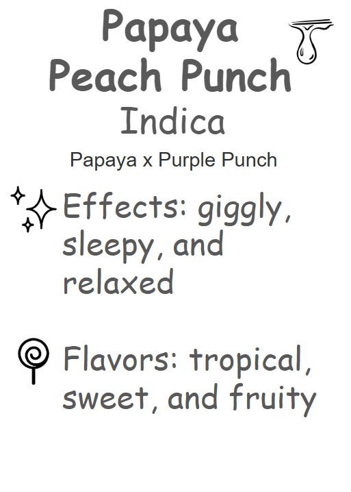 Papaya Peach Punch Description Card