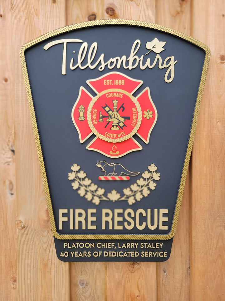 Firefighter Crest | First Responder Gift | Firefighter Gift 24" Badge