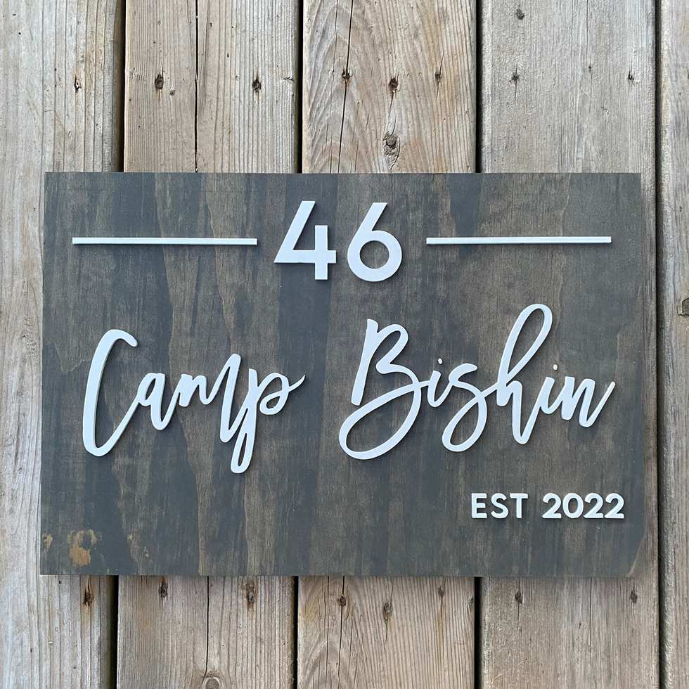 Cottage and Address Sign