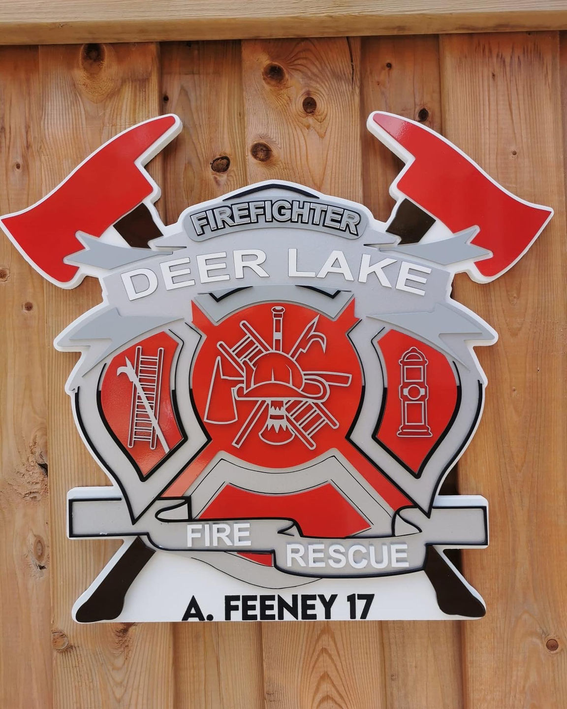 Firefighter Crest | First Responder Gift | Firefighter Gift 24" Badge