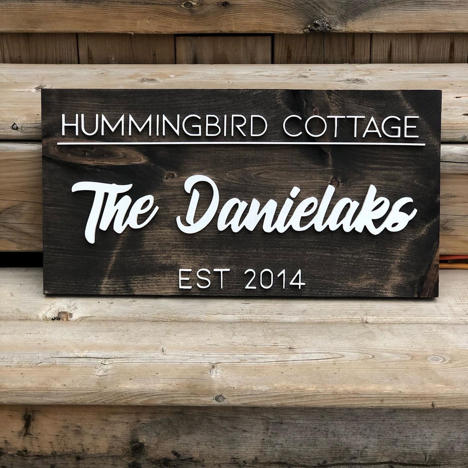 Cottage and Address Sign
