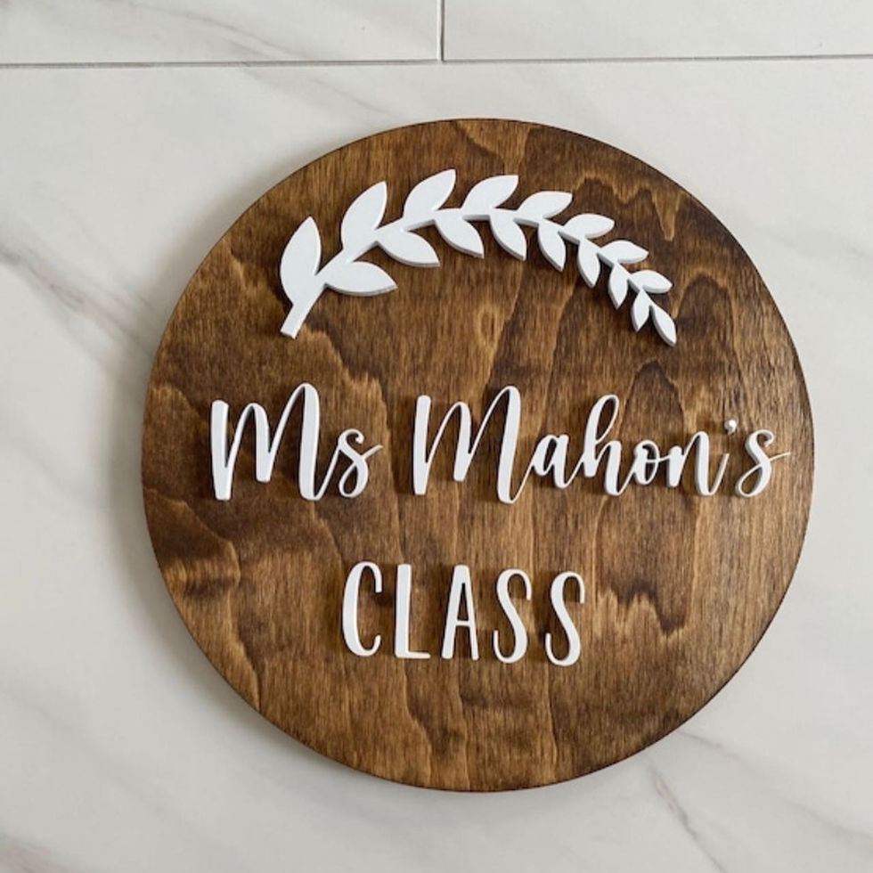 Personalized Wooden Teacher Round