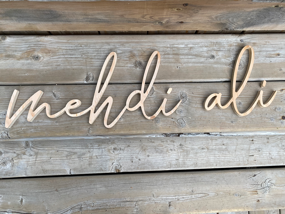 Thumbnail: Natural Wood Floating Name