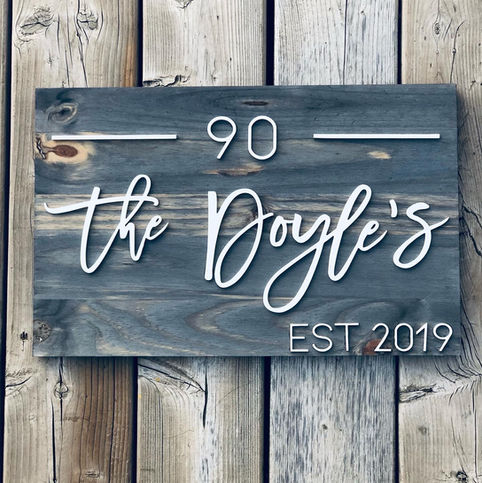 Cottage and Address Sign